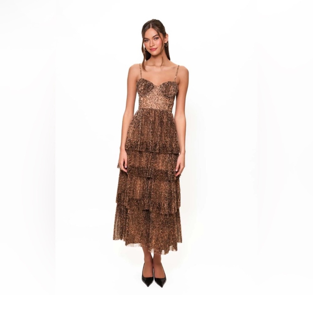 Hutch Leopard Tiered Maxi
Tulle Dress